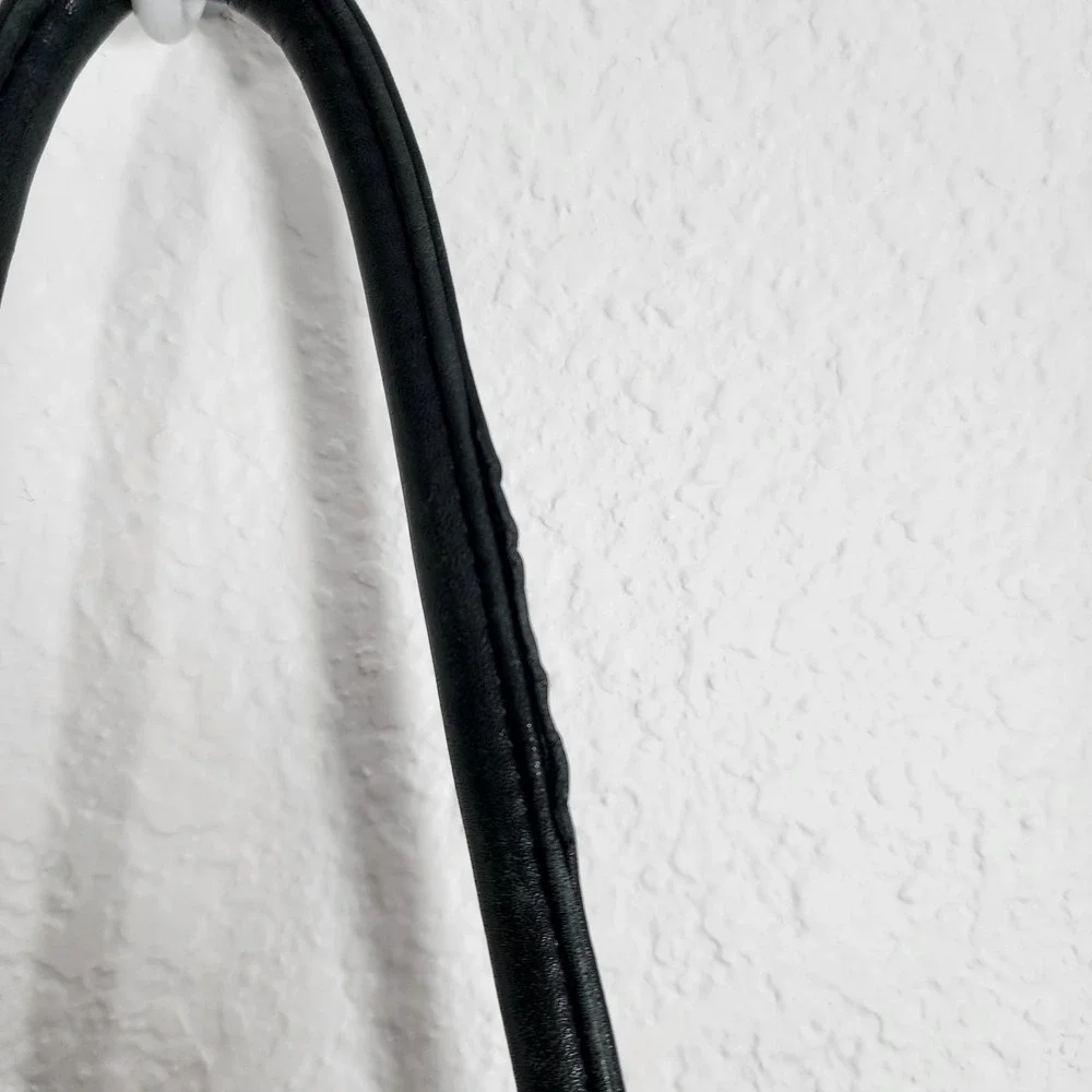 Vintage Fossil Black Pebbled Leather Shoulder bag Hand bag Purse 75082 11X11